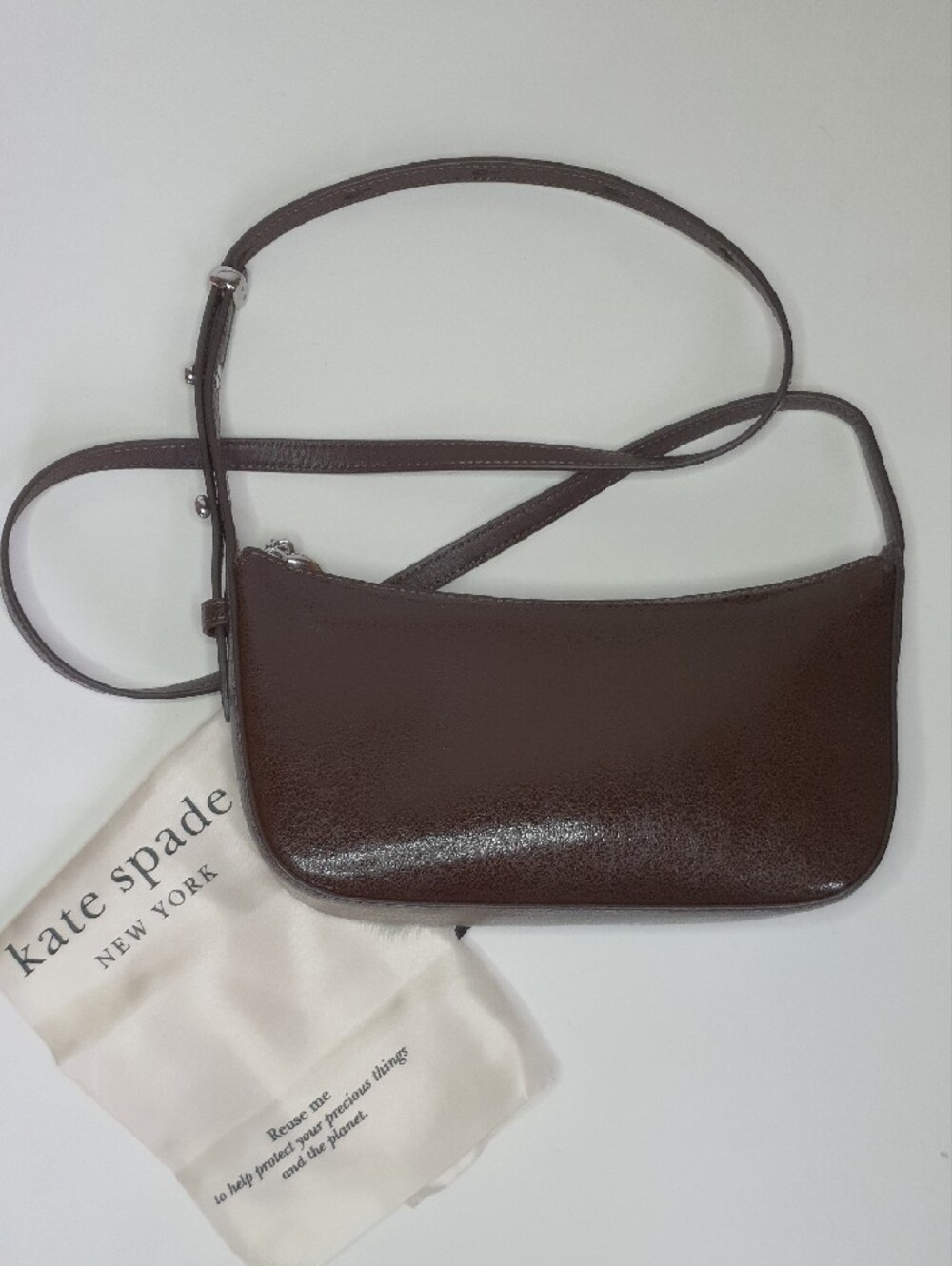 Kate Spade Halo Glazed Leather Crossbody Bag  NWOT + FREE GIFT - Picture 5 of 15